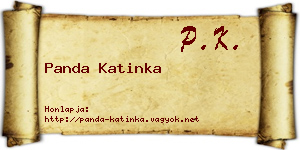 Panda Katinka névjegykártya